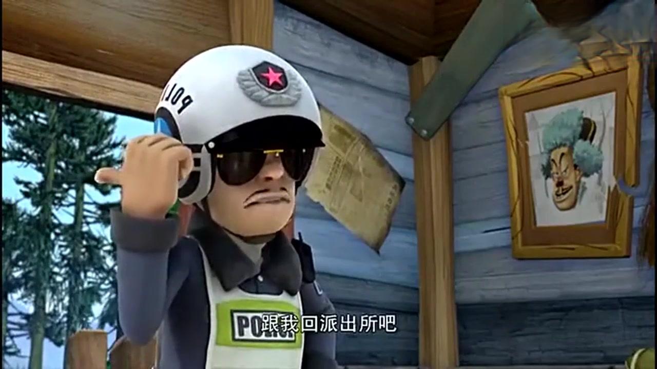 熊出没:强哥因为一个活动证被警察叔叔抓走 苦苦哀求