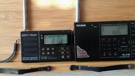 德生PL210收音机与D39L接收短波15425KHZ对比