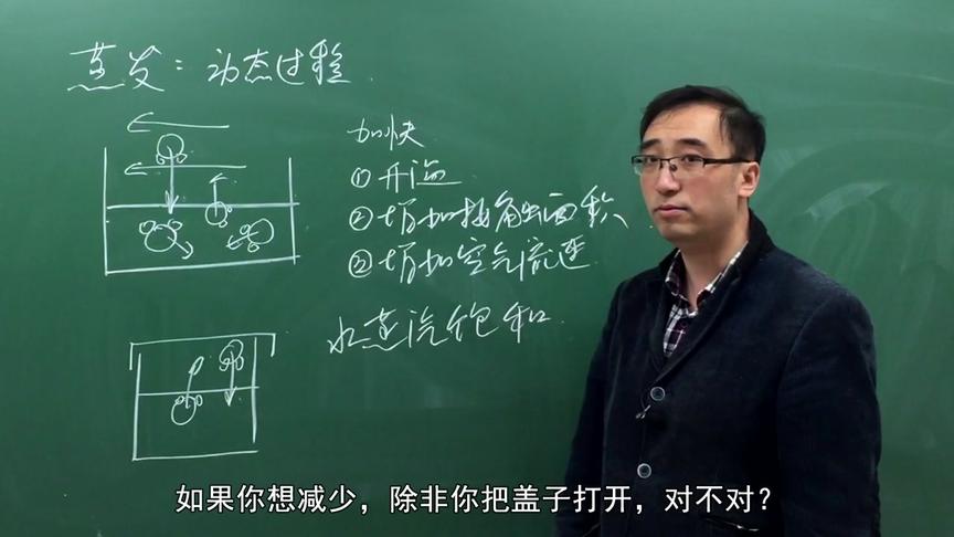 装在瓶子里的水为什么不会干？李永乐老师3分钟告诉你水蒸发原理