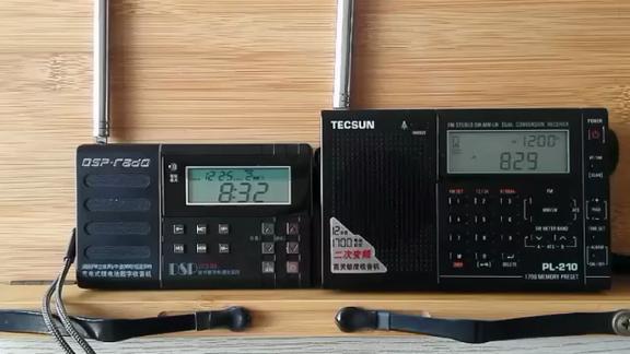 德生pl210收音机与凯隆D39L接收短波13655对比